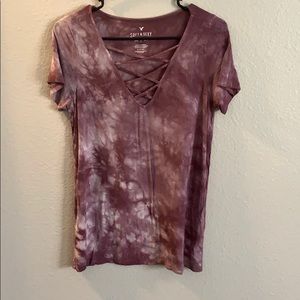 Maroon Tie Dye Sexy T